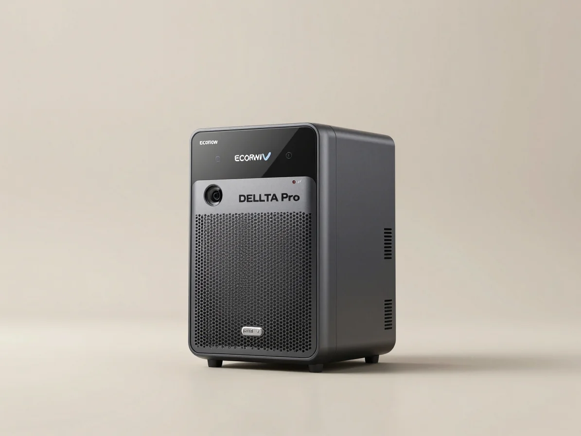 Clean three-quarter studio product view of the EcoFlow DELTA Pro